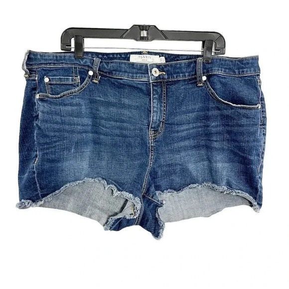 Torrid High Rise Cut Off Jean Shorts Women's Plus Size 22 - Picture 1 of 6